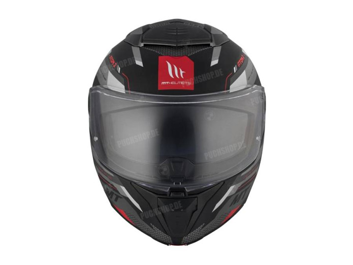 Helm MT Atom 2 SV systeem bast mat zwart / rood (S - XXL)