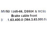 Kabel Puch MV50 / DS50K / MC50 grijs remkabel voor