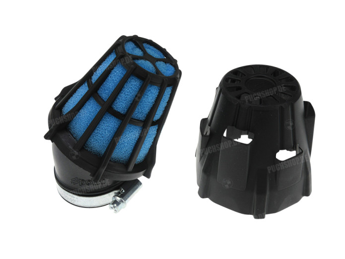 Air filter 46mm foam Polini Air Box angled black / blue
