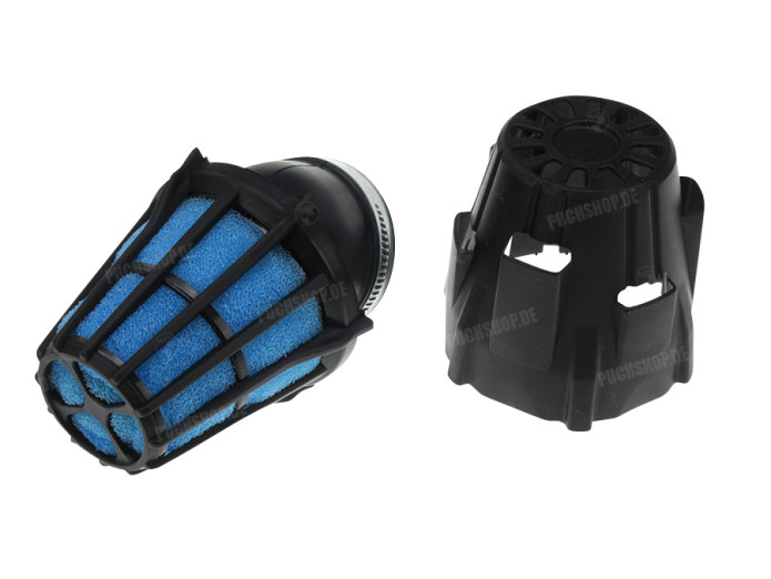 Air filter 46mm foam Polini Air Box angled black / blue