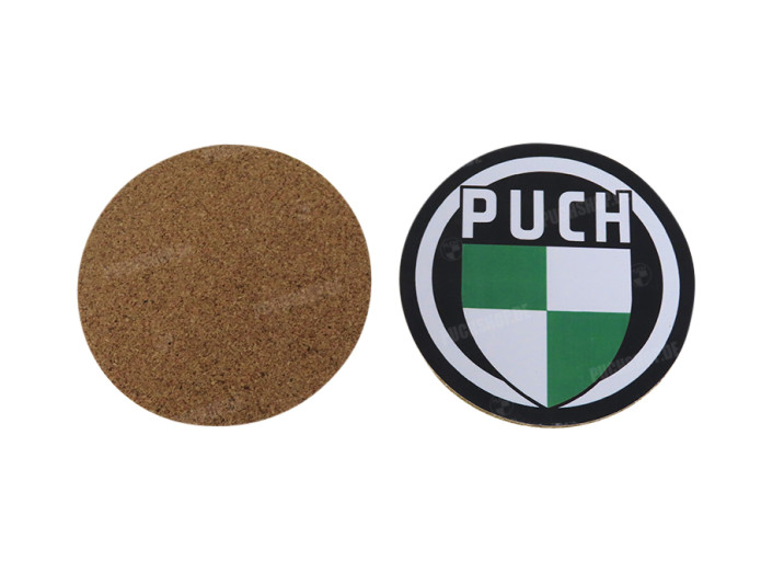 Onderzetters set Puch logo 2-delig 95mm