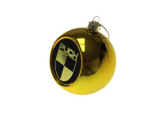 Kerstbal met Puch logo goud