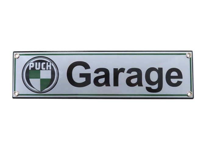 Bord Emaille Puch Garage 30x8cm