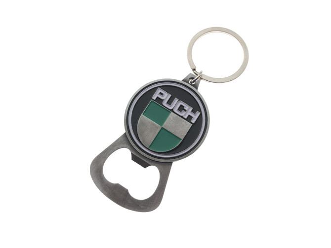 Sleutelhanger met flesopener metaal Puch logo