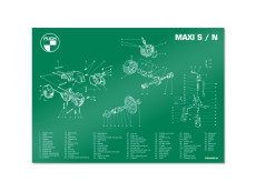 Poster "Exploded view Maxi S / N" A1 (59,4x84cm) Engels