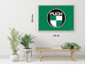 Poster "Puch logo op groen" A1 (59,4x84cm)