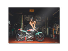 Poster "Lady with Puch Racer" A1 (59,4x84cm)