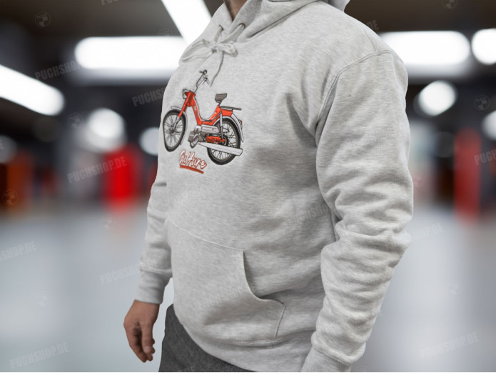 Stitched Hoodie in Grey with Puch Maxi Culture Premium Quality