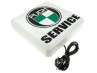 Lichtreclame bak vierkant Puch logo rond service