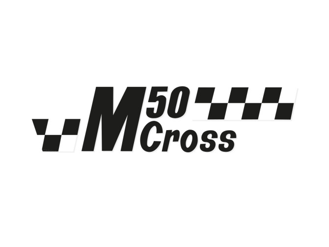 Sticker Puch M50 Cross zwart / wit