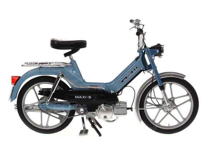 Maßstab Puch Maxi S 1:10 metallic hellblau 