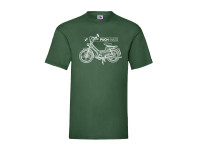 T-shirt groen "Puch Maxi S" Retro line art