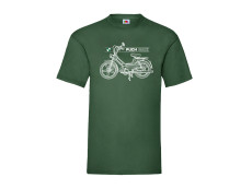 T-shirt groen "Puch Maxi S" Retro line art