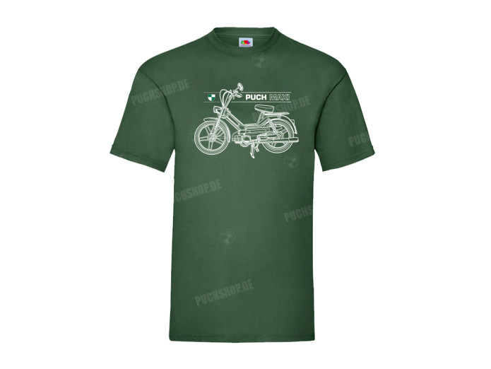 T-shirt Puch Maxi S Retro line art Grün (S-XXL)