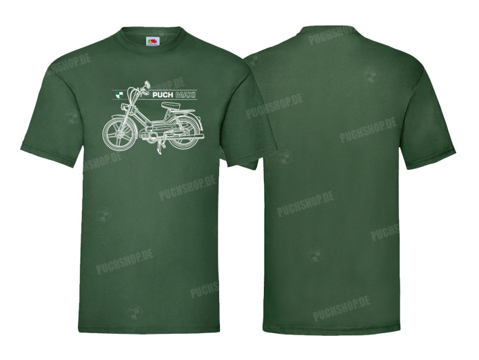T-shirt Puch Maxi S Retro line art Grün (S-XXL)