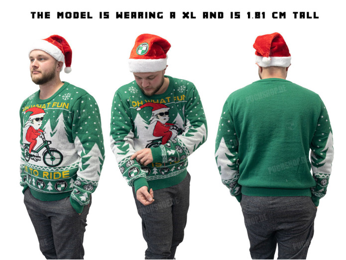 Ugly X-mas sweater with Puch " Oh what fun it is to ride"