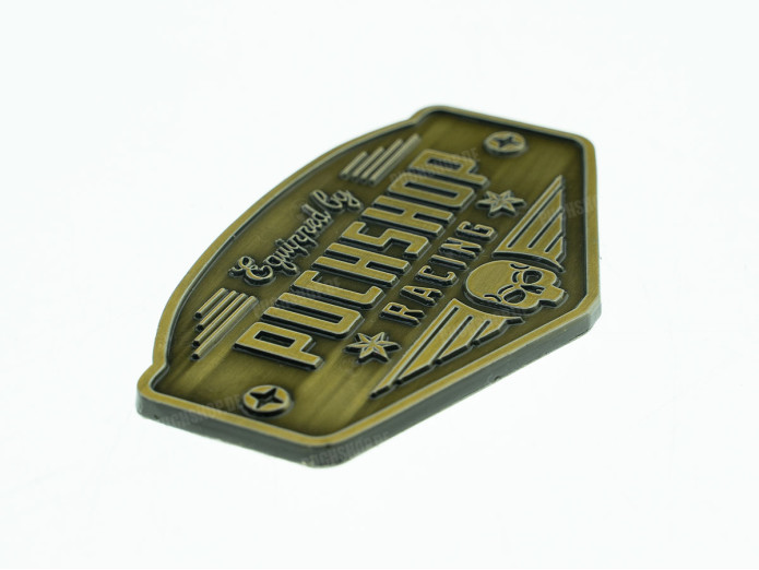 Sticker PSR "Puchshop Racing Equipped" enamel RealMetal 6x3.2cm