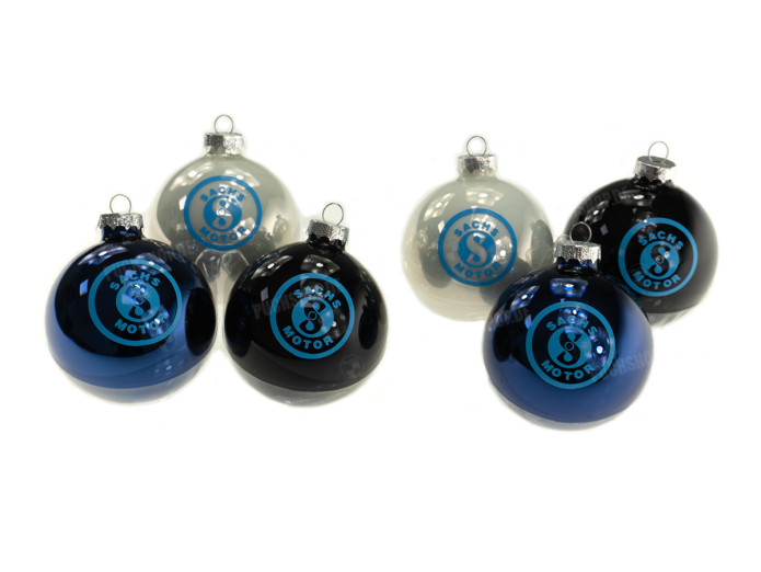 Christmas ball ornament with Sachs logo set (6 pieces)