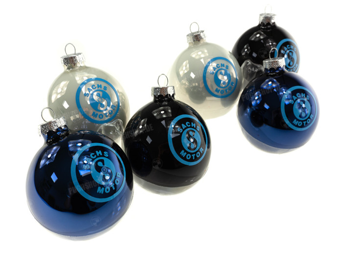 Christmas ball ornament with Sachs logo set (6 pieces)