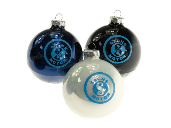 Christmas ball ornament with Sachs logo set (6 pieces)