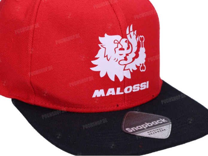 Pet Malossi Logo rood / zwart snapback 