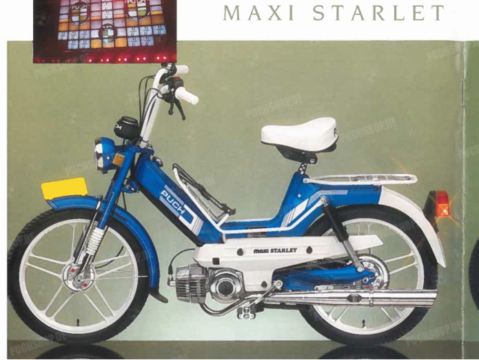 Gepäckträger Heckträger Puch Maxi S Glanz Weiss