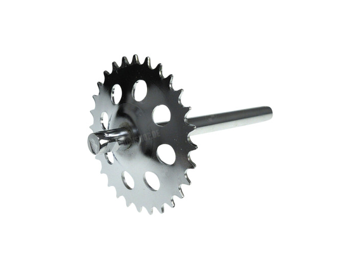 Pedal crank shaft Puch Maxi 210mm 28 teeth stock Fast Arrow