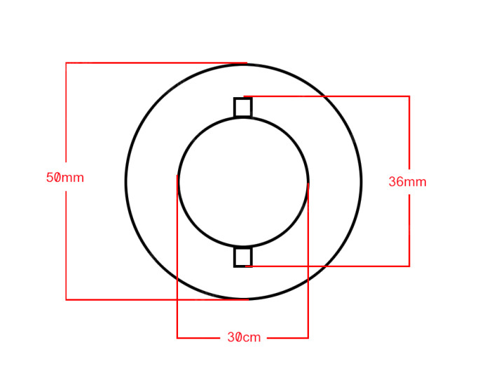 Tankdeckel Bajonett 30mm mit Schloss Schwarz