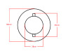 Tankdop bajonet 30mm met slot chroom