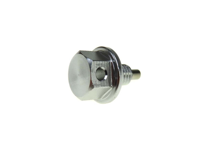 Oil drain plug M8x1.25 with magnet aluminium silver Racing 