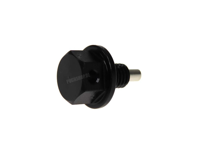 Olie aftapbout M8x1.25 met magneet aluminium zwart Racing