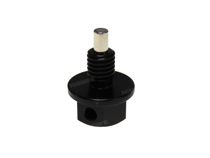 Olie aftapbout M8x1.25 met magneet aluminium zwart Racing