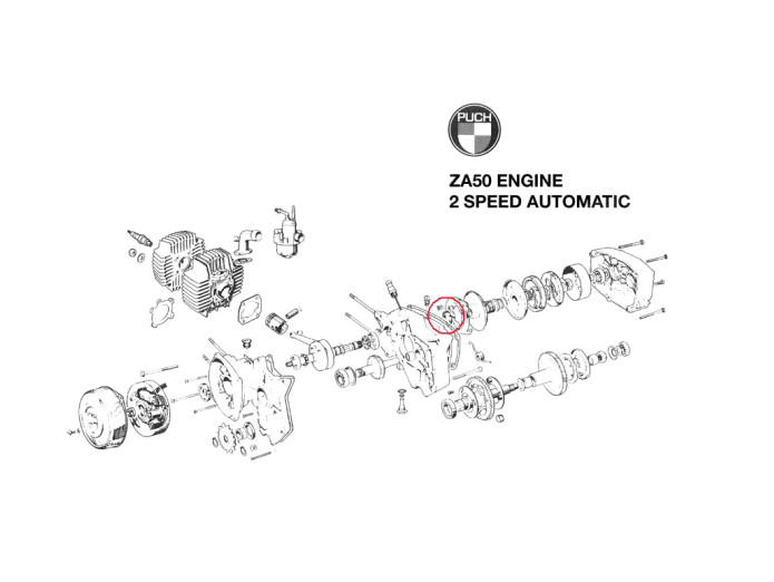 Simmerring Puch ZA50 motor 20x35x7 Kurbelwelle