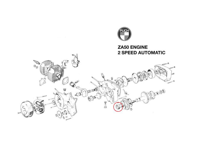 Lager 6005 C3 Puch ZA50 motor Sekundär Achse (25x47x12)