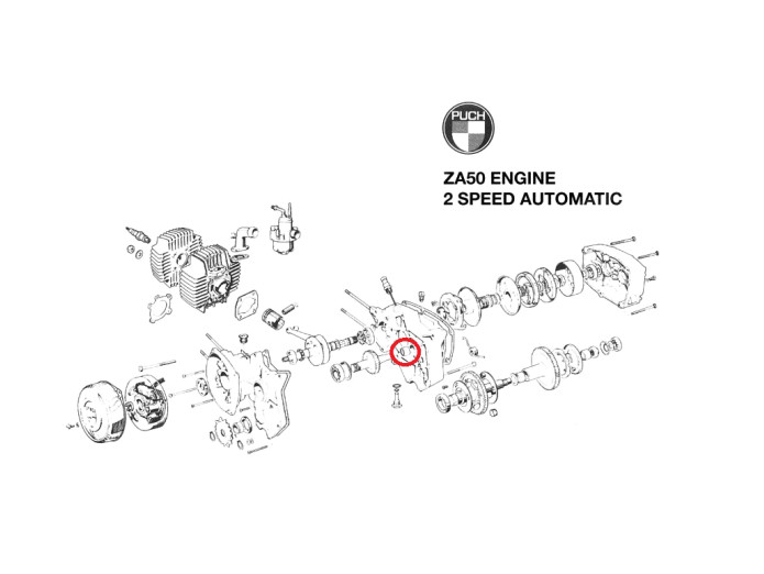 Nadellager Puch ZA50 motor B-810 Getriebewelle