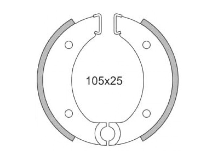 Bremsbacken Puch MV / DS / VS / MC / VZ (105x25mm)