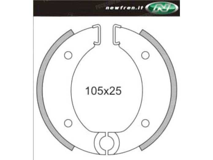Bremsbacken Puch MV / DS / VS / MC / VZ (105x25mm) Newfren 