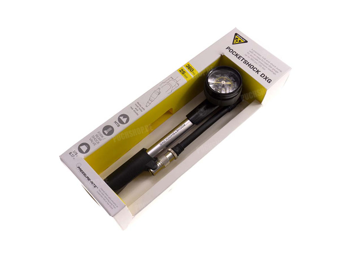 Topeak PocketShock DXG Gabel / Stoßdämpferpumpe mit Messuhr