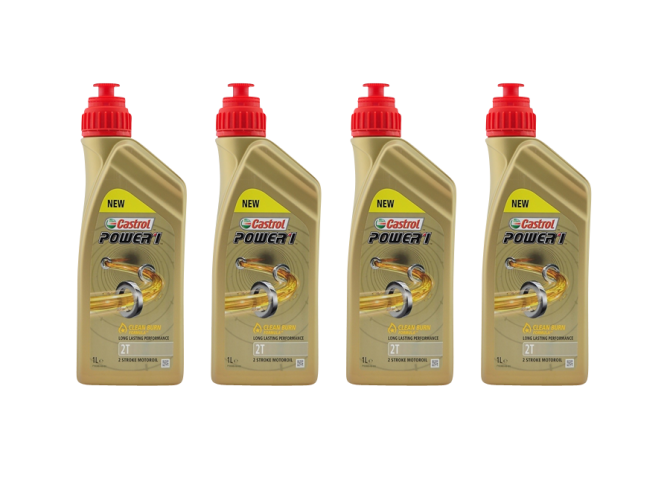 2-takt olie Castrol Power 1 RS 1 liter (4x aanbieding!)