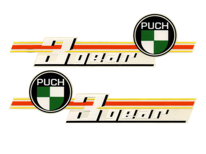 Tank transfer sticker set voor Puch 3 Gear