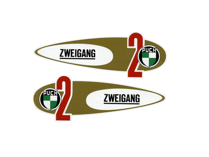 Tank transfer sticker set voor Puch VS 50 Zweigang