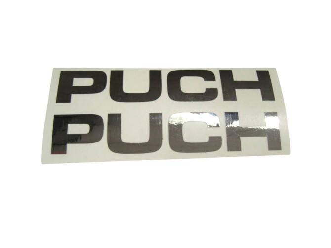 Stickerset Puch text tank / universeel chroom