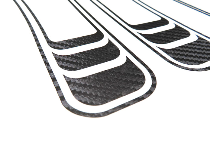 Stickerset Puch Maxi lines anthracite carbon wrap transfers