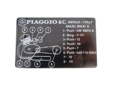 Typeplaatje sticker Puch-Piaggio Maxi S