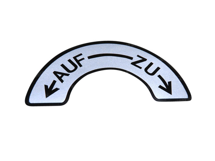 Sticker fuel tap universal Auf - Zu