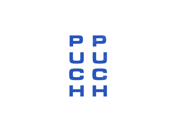 Sticker Puch voorvork / universeel blauw