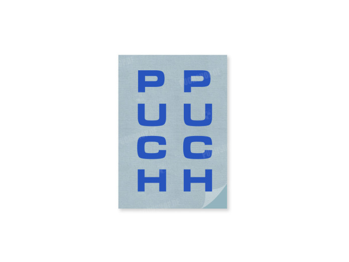 Sticker Puch voorvork / universeel blauw