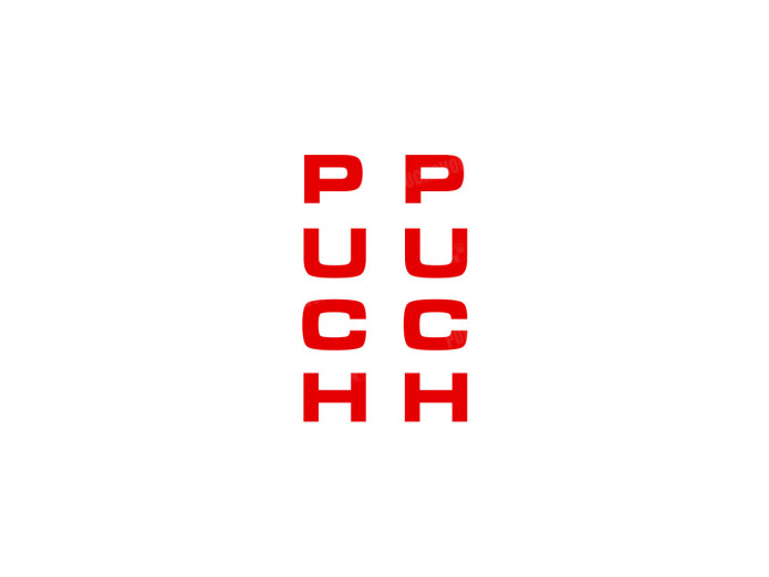 Sticker Puch voorvork / universeel rood