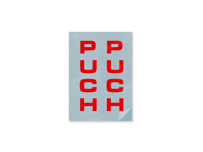 Sticker Puch voorvork / universeel rood