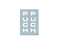 Sticker Puch voorvork / universeel wit